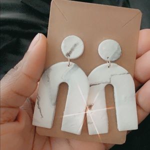 ✨$15✨MARBLE  Polymer Clay Earrings💖 HANDMADE